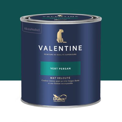 Peinture Valentine Mat Velouté Vert Persan 0,5 L - DULUX VALENTINE
