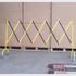 Barrière de chantier sur roulette droite extensible jaune et noir MOTTEZ