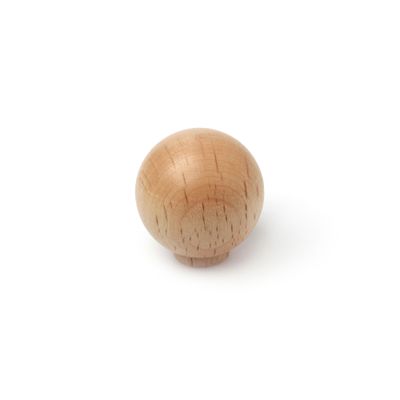 Bouton de meuble rond bois hêtre diamètre 29 mm par 6 REI