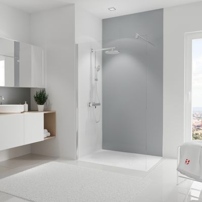 Panneau mural de douche 120x255 cm gris argenté DécoDesign Couleur - SCHULTE