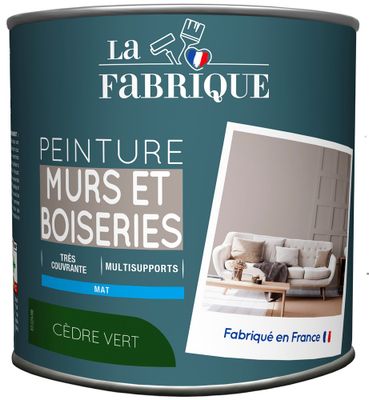 Peinture mur et boiserie Cèdre Vert mat 125 mL - LA FABRIQUE