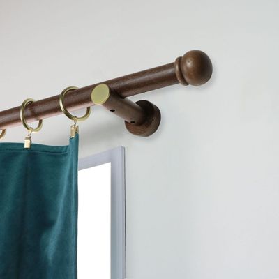 Embout déco anglais à visser diam 28 mm Finition chêne foncé par 2 - MOBOIS