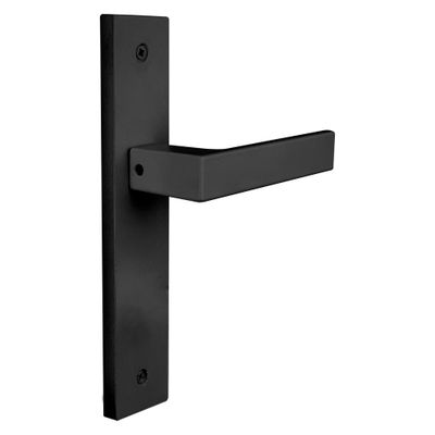 Poignées de porte sur plaques sans trou Loft noir mat ALPERTEC