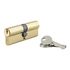 Cylindre de serrure double entrée 40 x 40 mm SA laiton 3 clés THIRARD