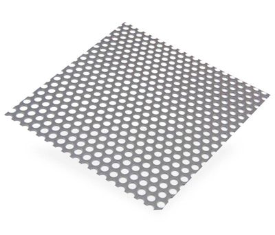 Tôle acier brut perforé 500 x 250 mm épaisseur 1 mm CQFD