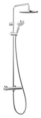 Colonne de douche avec mitigeur thermostatique chrome Vernis S240 Moventa - HANSGROHE