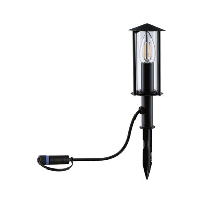Borne extérieur à piquer E14 22cm Plug & Shine anthracite IP44 2W 160 lumens blanc chaud - PAULMANN