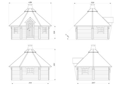 Chalet finlandais en bois Eva - 8,7 m² intérieur - Livraison à domicile incluse - PALMAKO