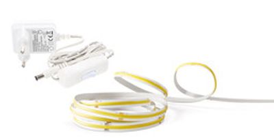 Ruban LED COB 5m prêt à l'emploi blanc chaud avec interrupteur 24W 12V GEFOM