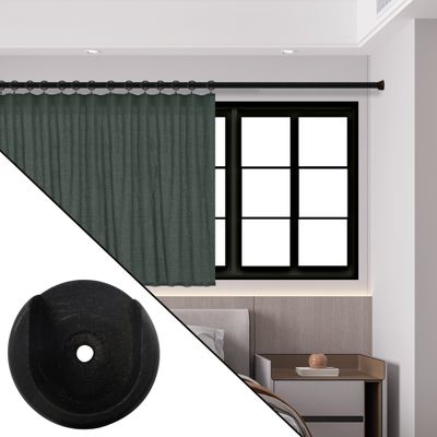 Naissance entre mur en bois diam 28 mm Finition Noir mat - MOBOIS