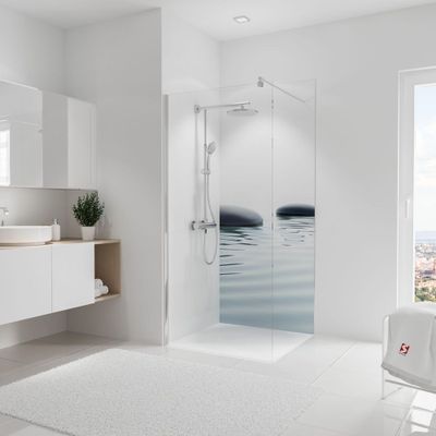 Panneau mural de douche 90x210 cm pierres zen et eau DécoDesign Photo - SCHULTE
