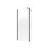 Paroi de douche à l'italienne avec déflecteur 80+30x190 cm profilé noir verre transparent 5 mm New Style - SCHULTE