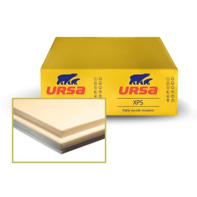 Panneau de polystyrène extrudé rainuré bouveté - Épaisseur 40 mm - l.0,60 x L.1.25 m URSA