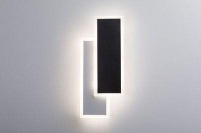 Applique murale LED design 1070 lumens lumière blanc neutre rectangle Noir/blanc - 2Form PAULMANN