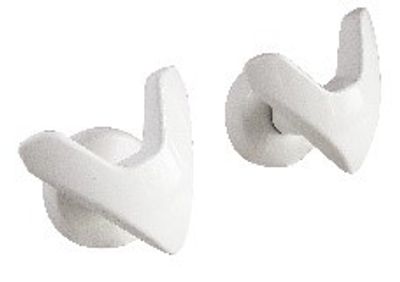 patères blanches en V pour sèche-serviettes à tubes plats à vis, lot de 2