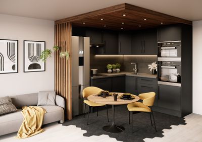 Carrelage sol intérieur hexagone noir BIBULCA ép 9 mm 20 x 17,5 cm paquet de 0,71 m² IMSO