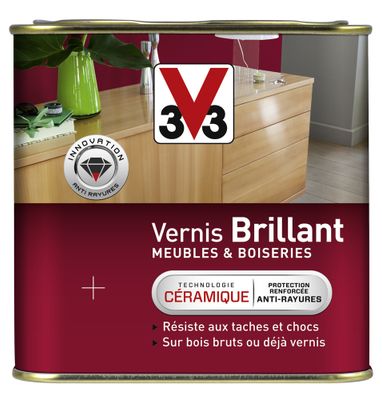 Vernis brillant meubles et boiseries incolore 1 L - V33