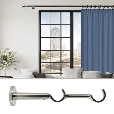 Support ouvert double extensible en métal diam 28 mm Finition Chromé - MOBOIS