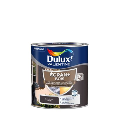 Peinture Ecran + Bois satin Bois Brûlé 0.5 litre DULUX VALENTINE