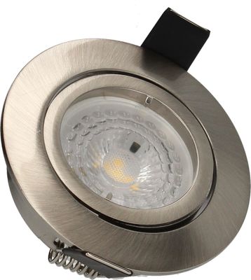 Spot LED encastrable GU10 orientable lumière blanc neutre Acier - Saphyr ARLUX