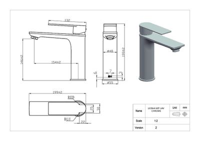 Robinet de salle de bain Chrome Léona - ESSEBAGNO