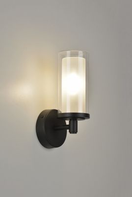 Applique murale salle de bain Eden noir mat IP44 E14 40W COREP