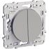 Double bouton poussoir aluminium - Odace 2011 SCHNEIDER ELECTRIC