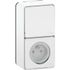 Interrupteur va-et-vient + prise verticale étanche IP55 saillie blanc - Mureva Styl SCHNEIDER ELECTRIC