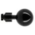 Embout déco boule en métal diam 20 mm Finition Noir brillant par 2 - MOBOIS