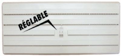 Grille d'aération rectangulaire plate blanc réglable avec moustiquaire 245 x 170 mm AUTOGYRE