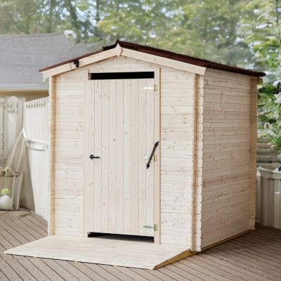 Abri de jardin avec étagères en bois traité 1,05 m², Livraison à domicile incluse - HABRITA