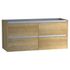 Caisson de salle de bains Thana 4 tiroirs L120 x H55 x P45 cm panneau de particules chêne naturel