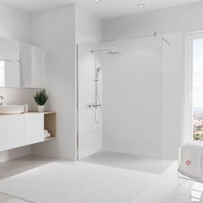 Panneau mural de douche 150x210 cm blanc structuré DécoDesign Décor - SCHULTE
