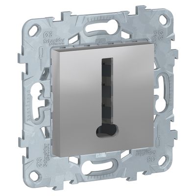 Prise téléphone aluminium - Unica SCHNEIDER ELECTRIC