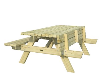 Table de pique nique rectangulaire Ruby en bois 179x75x72 cm PALMAKO