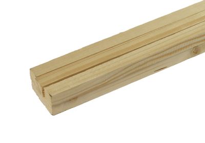 Tasseau sapin sans noeuds raboté non traité - Lot de 6 - 27 x 27 x 2400 mm - AJ TIMBER