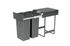Poubelle extractible 2 bacs effet aluminium 32 litres VIBO