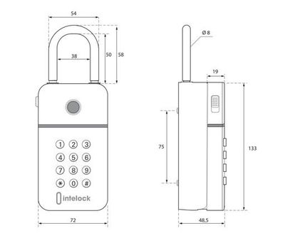 Boîte à clés à combinaison connecté Intelock Boxky THIRARD