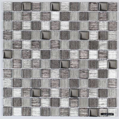 Mosaïque mural intérieur camaïeu gris THIERRY 30 x 30 cm vendu à l'unité SAS MAT INTER