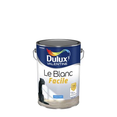 PEINTURE MULTI-SUPPORTS BLANC FACILE BLANC BC MAT 5L - DULUX VALENTINE