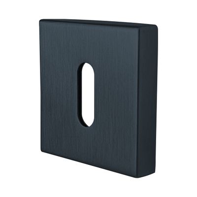 Rosaces de porte carrées à clé Mira noir mat 50 x 50 mm ALPERTEC
