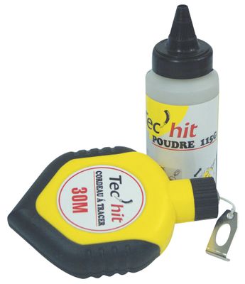 Cordeau traceur 30 m avec poudre bi matière - JP OUTILLAGE
