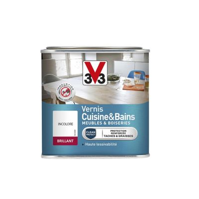 Vernis Pur Protect cuisine et bains brillant incolore 0,5 L - V33