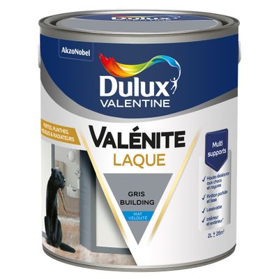 Peinture Boiseries Laque Acrylique Valénite Mat Gris Building 2 L  - DULUX VALENTINE