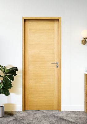 Bloc-porte postformé H.204 x l.93 CM huisserie 90 x 50 décor plaqué chêne EQUINOXE poussant gauche - SMIS