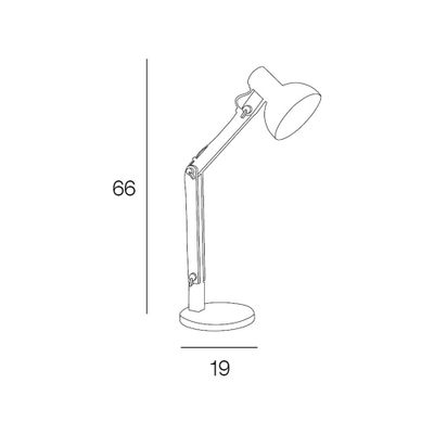 Lampe à poser articulée E27 Brody bois et noir 15W - COREP