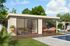 Studio de jardin en bois naturel avec Pergola Lydia - 24,8 m² hors-tout - Livraison à domicile incluse - WHITE WOOD