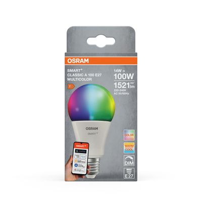Ampoule wifi standard E27 RGB 14 W = 1521 lumens OSRAM