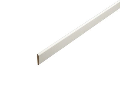 Champlat bois MDF revêtu blanc - Ép.4 x l.30 mm - L.2.40 m - AJ TIMBER