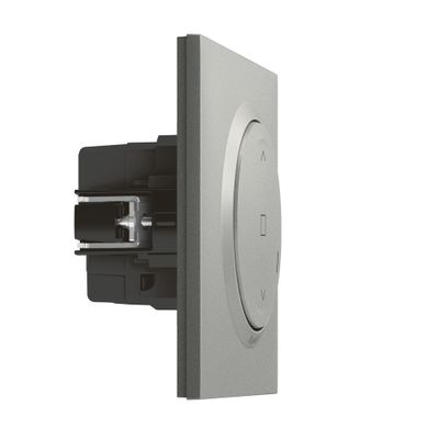 Interrupteur volet roulant encastrable connecté + plaque Aluminium - Dooxie with Netatmo LEGRAND